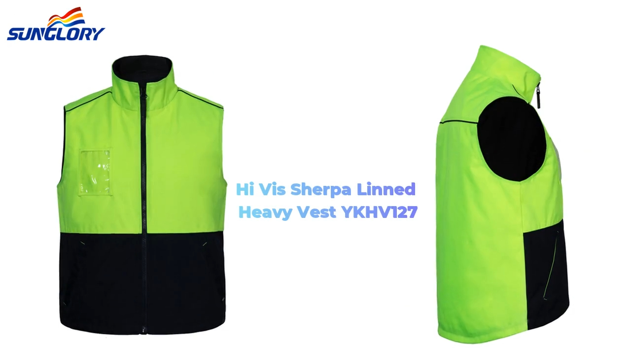 Hi Vis Sherpa Linned Heavy Vest YKHV127