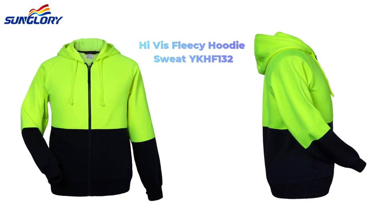 Hi Vis Fleecy Hoodie Sweat YKHF132