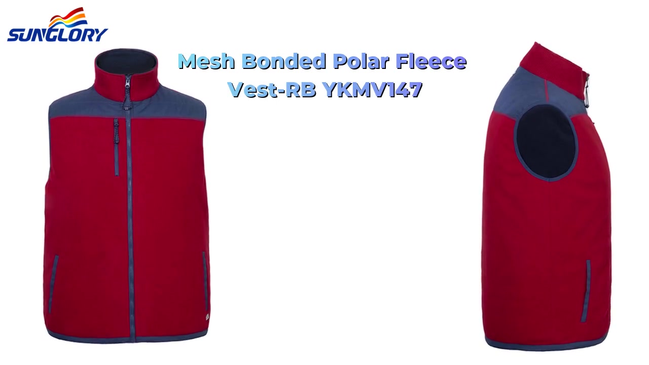 Mesh Bonded Polar Fleece Vest-RB YKMV147